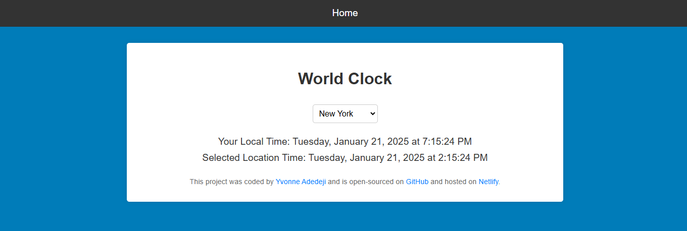 world clock project